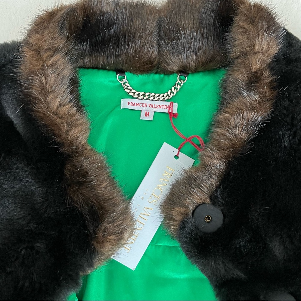 Frances Valentine▪️Dame Coat Ripple Faux Fur - Picture 2 of 8